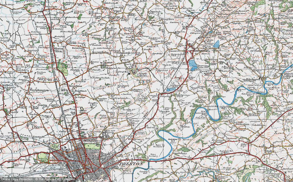 Old Map of Cow Hill, 1924 in 1924