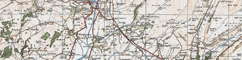 Old map of Cowan Bridge in 1925