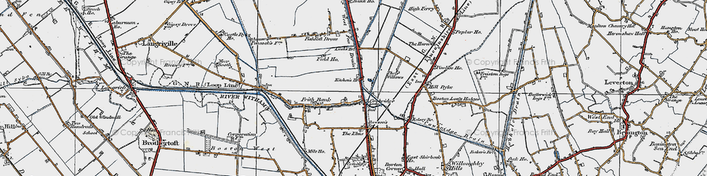 Old map of Cowbridge in 1922