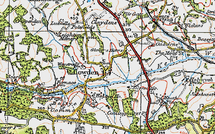 Old map of Cowden in 1920