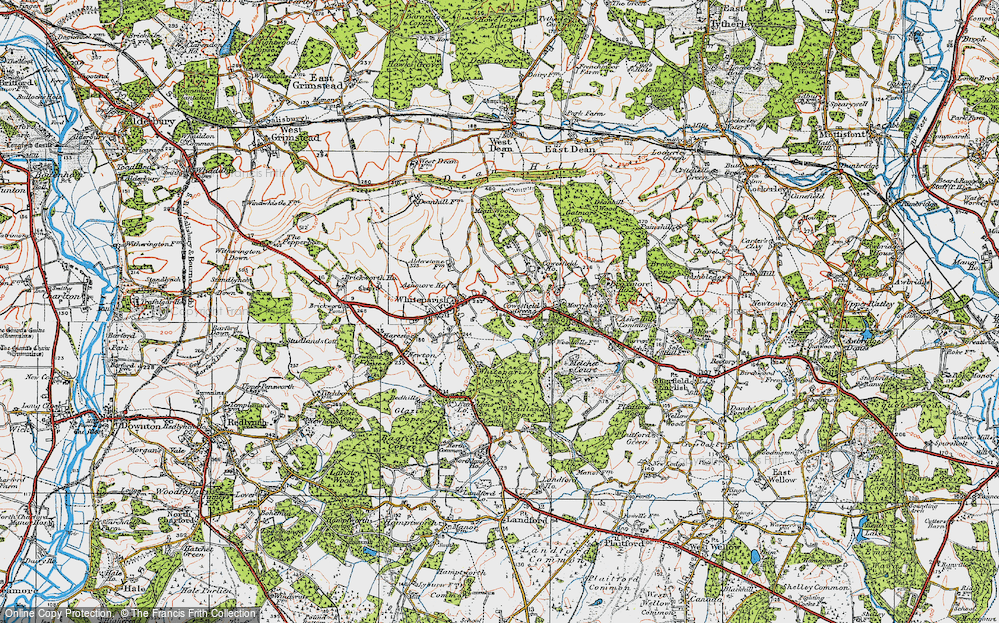 Old Map of Cowesfield Green, 1919 in 1919