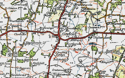 Old map of Cowfold in 1920