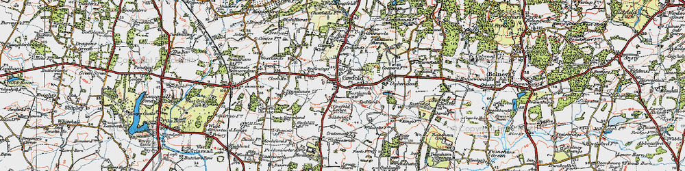 Old map of Browning's in 1920