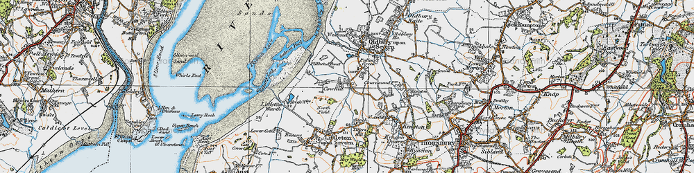 Old map of Cowhill in 1919