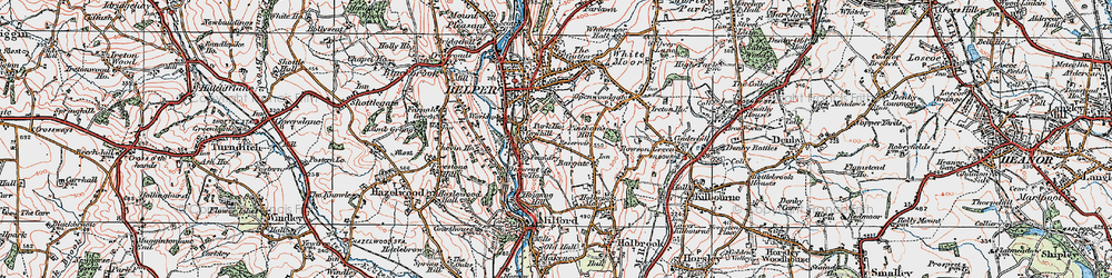 Old map of Cowhill in 1921