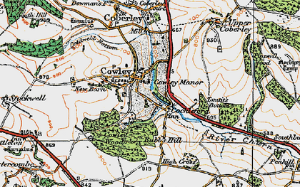 Old map of Cowley in 1919