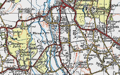 Old map of Cowley in 1920