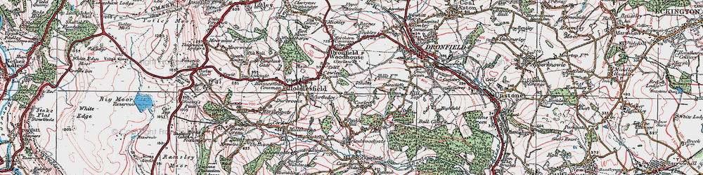 Old map of Cowley in 1923