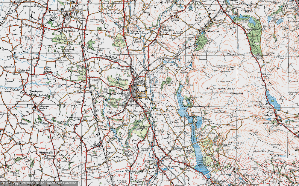 Old Map of Cowling, 1924 in 1924