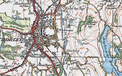 Old map of Cowling in 1924