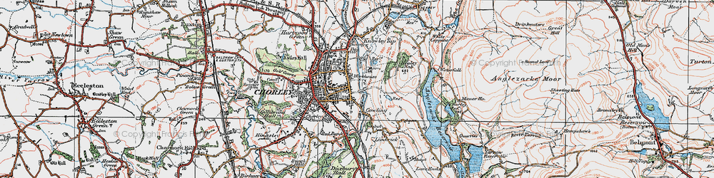 Old map of Cowling in 1924