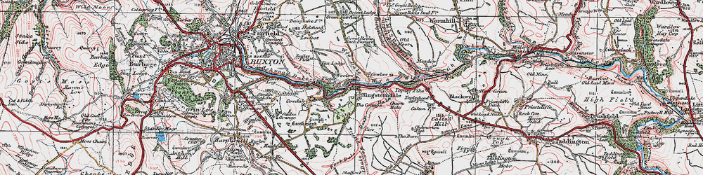 Old map of Cowlow in 1923