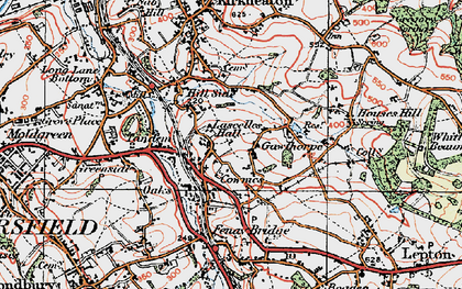 Old map of Cowmes in 1925