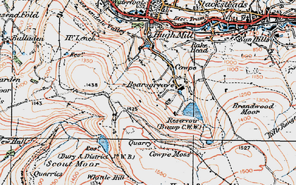 Old map of Cowpe in 1924