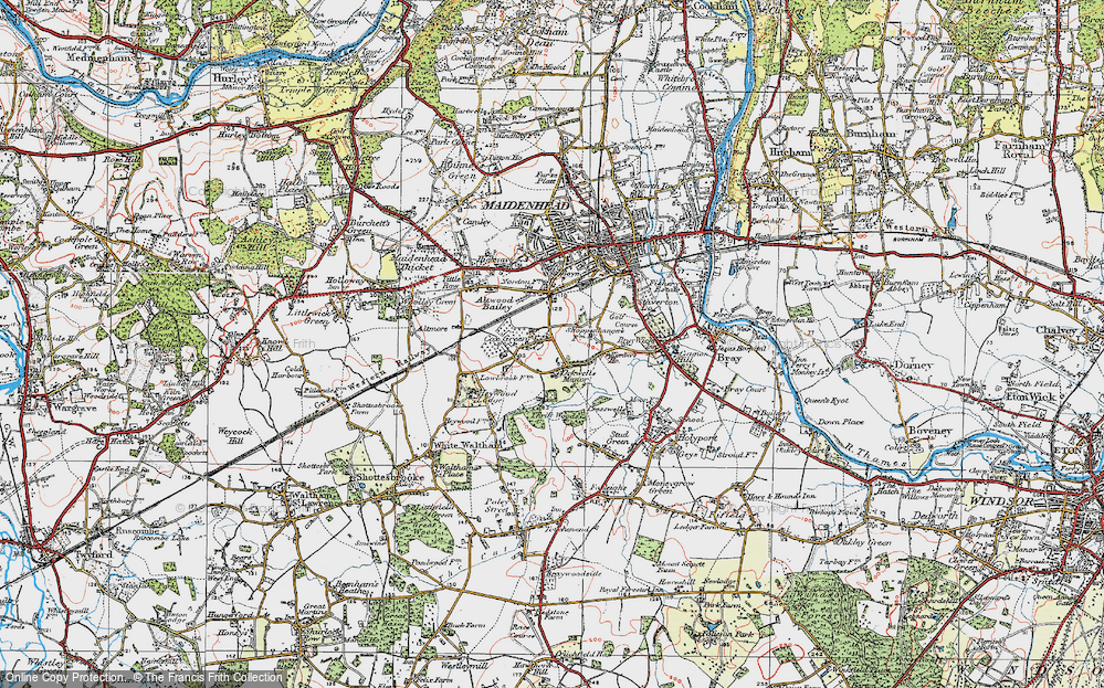 Old Map of Cox Green, 1919 in 1919