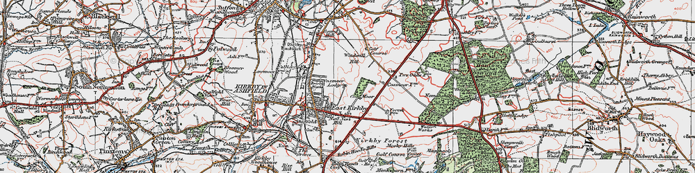 Old map of Cox Moor in 1923