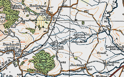 Old map of Adley Moor in 1920