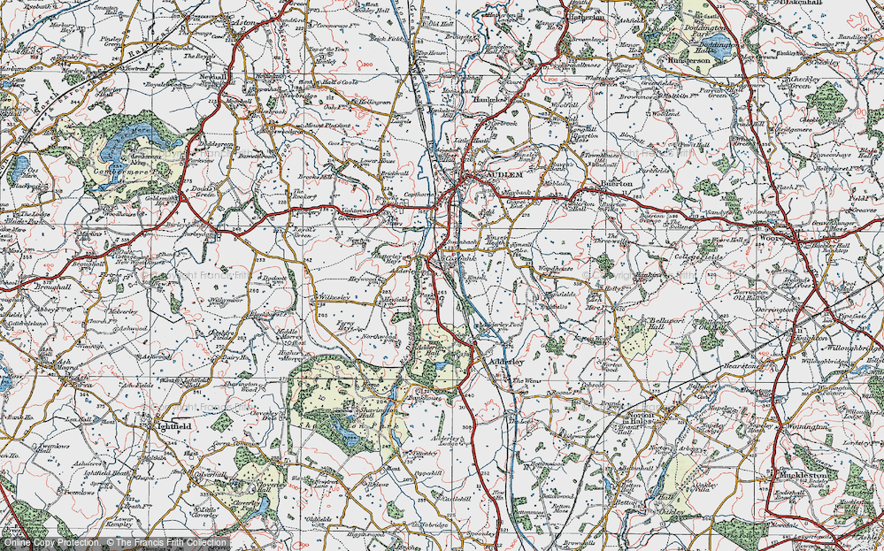 Old Map of Coxbank, 1921 in 1921