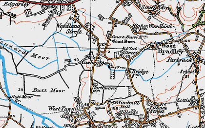 Old map of Coxbridge in 1919