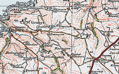 Old map of Coxford in 1919