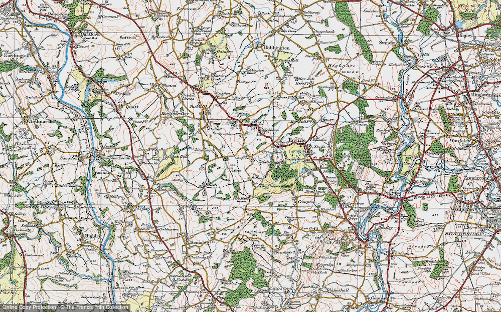 Old Map of Coxgreen, 1921 in 1921