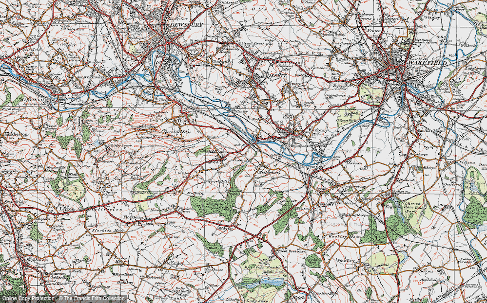 Old Map of Coxley, 1925 in 1925