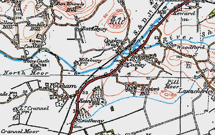 Old map of Coxley Wick in 1919