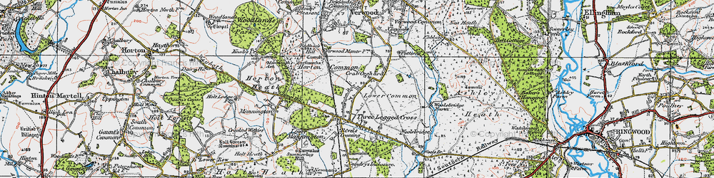 Old map of Crab Orchard in 1919