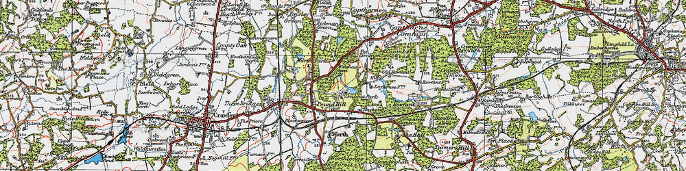 Old map of Burleys Wood in 1920