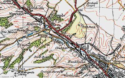 Old map of Crabble in 1920