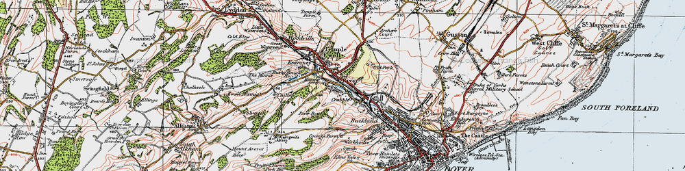 Old map of Crabble in 1920