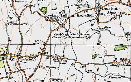Old map of Crabbs Green in 1919