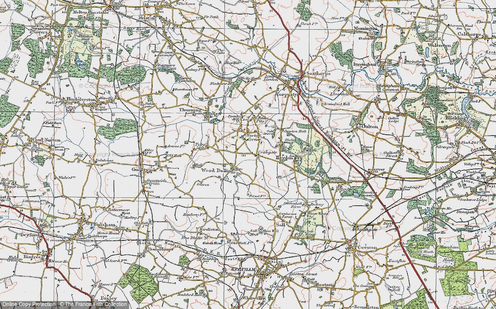 Old Map of Crabgate, 1921 in 1921