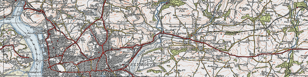 Old map of Crabtree in 1919