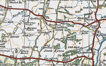Old map of Crabtree Green in 1921