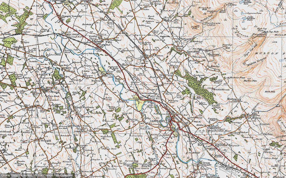 Old Map of Crackenthorpe, 1925 in 1925