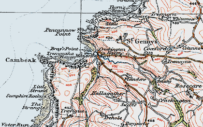 Old map of Tremoutha Haven in 1919