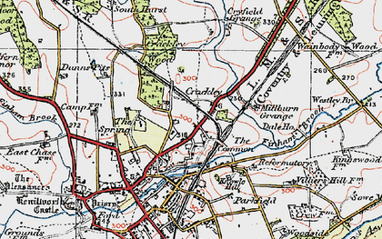 Old map of Crackley in 1919
