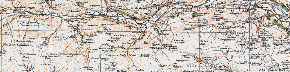 Old map of Aberdene Tarn in 1925