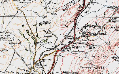 Old map of Linton Moor in 1925