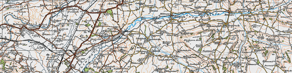 Old map of Craddock in 1919