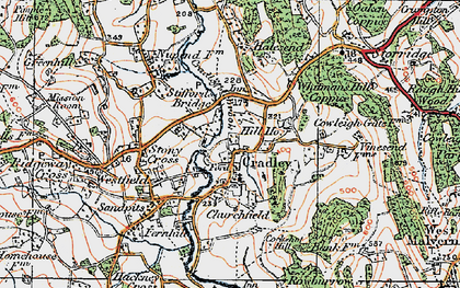 Old map of Cradley in 1920