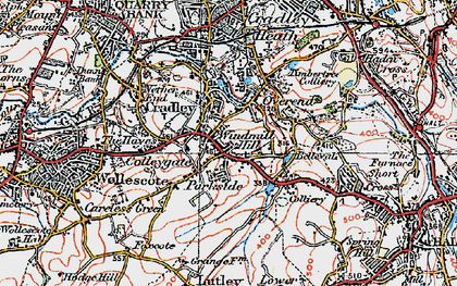 Old map of Cradley in 1921
