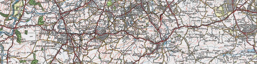 Old map of Cradley in 1921