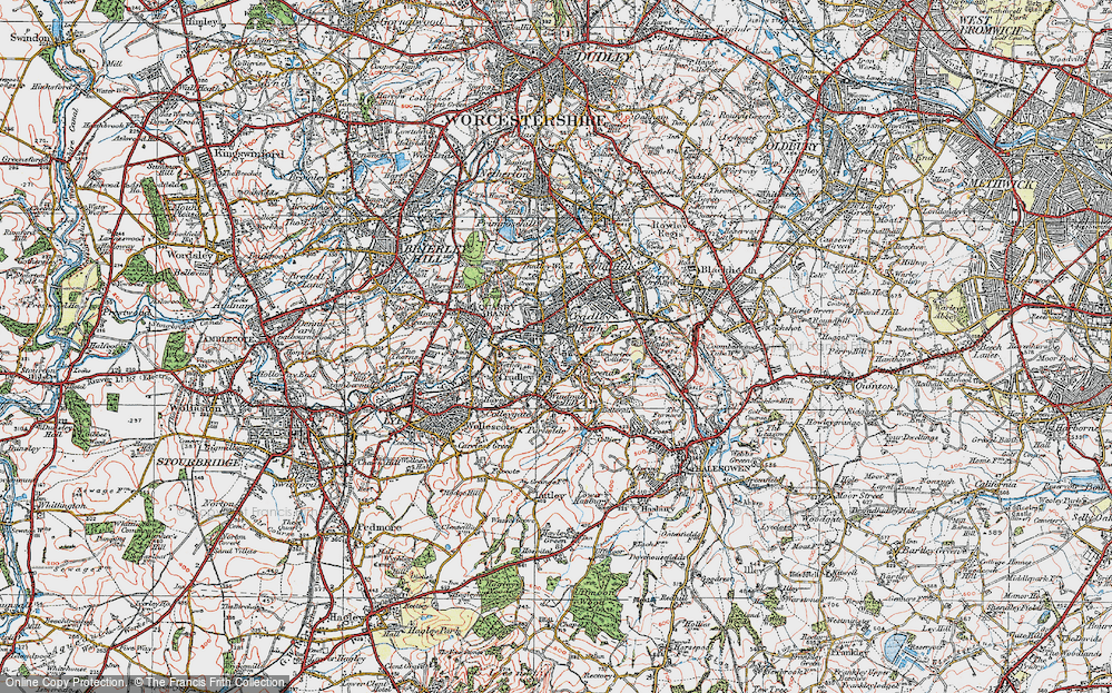 Old Map of Cradley Heath, 1921 in 1921