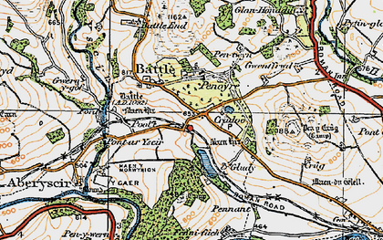 Old map of Penoyre in 1923
