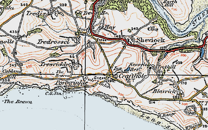 Old map of Crafthole in 1919