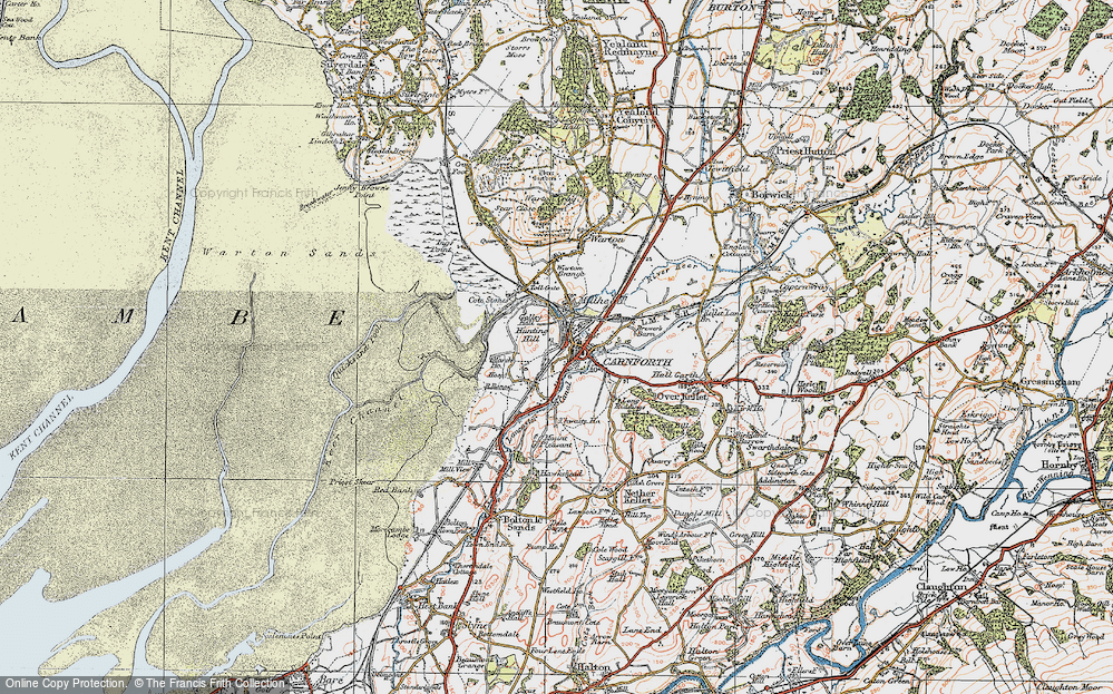 Old Map of Crag Bank, 1924 in 1924