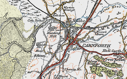 Old map of Crag Bank in 1924