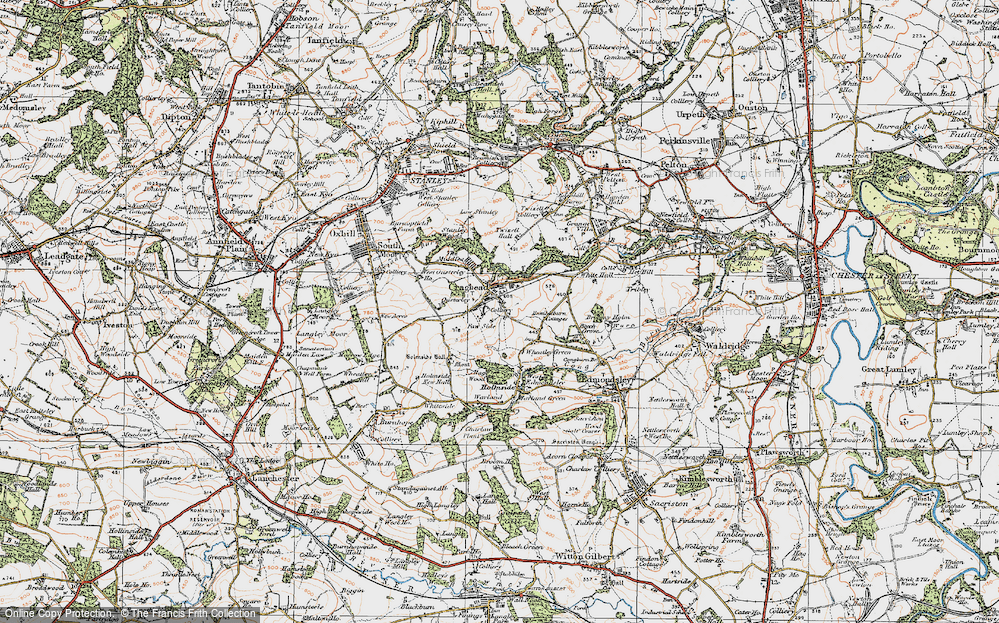 Old Map of Craghead, 1925 in 1925